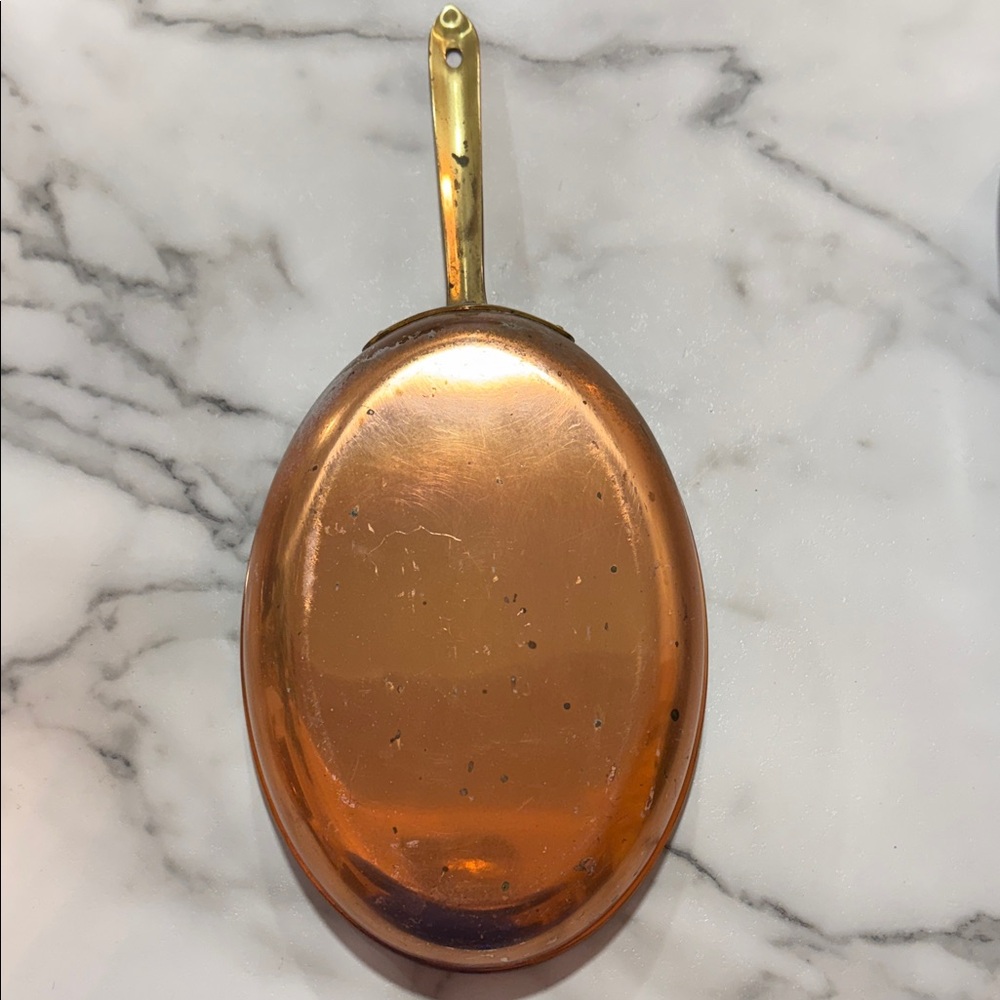 Vintage Copper Pan with Brass Handle